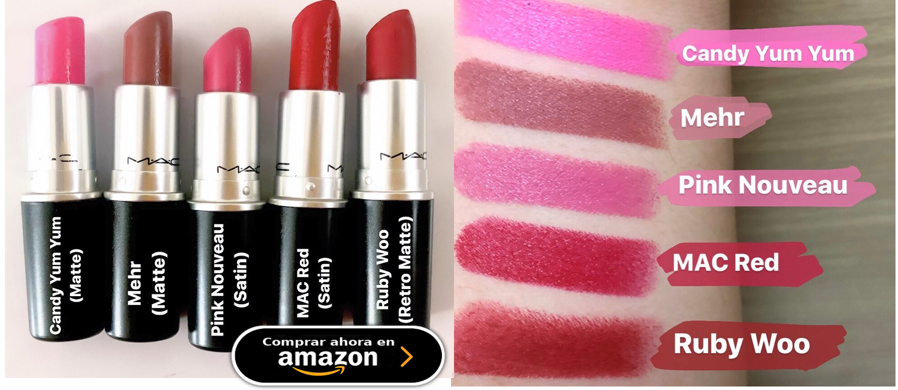 labiales mac muestras y swatches